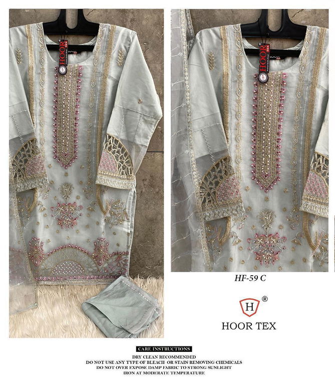 Hoor Tex HF 59 Organza Latest Fancy Designer Festive Wear Suit Wholesale Online 